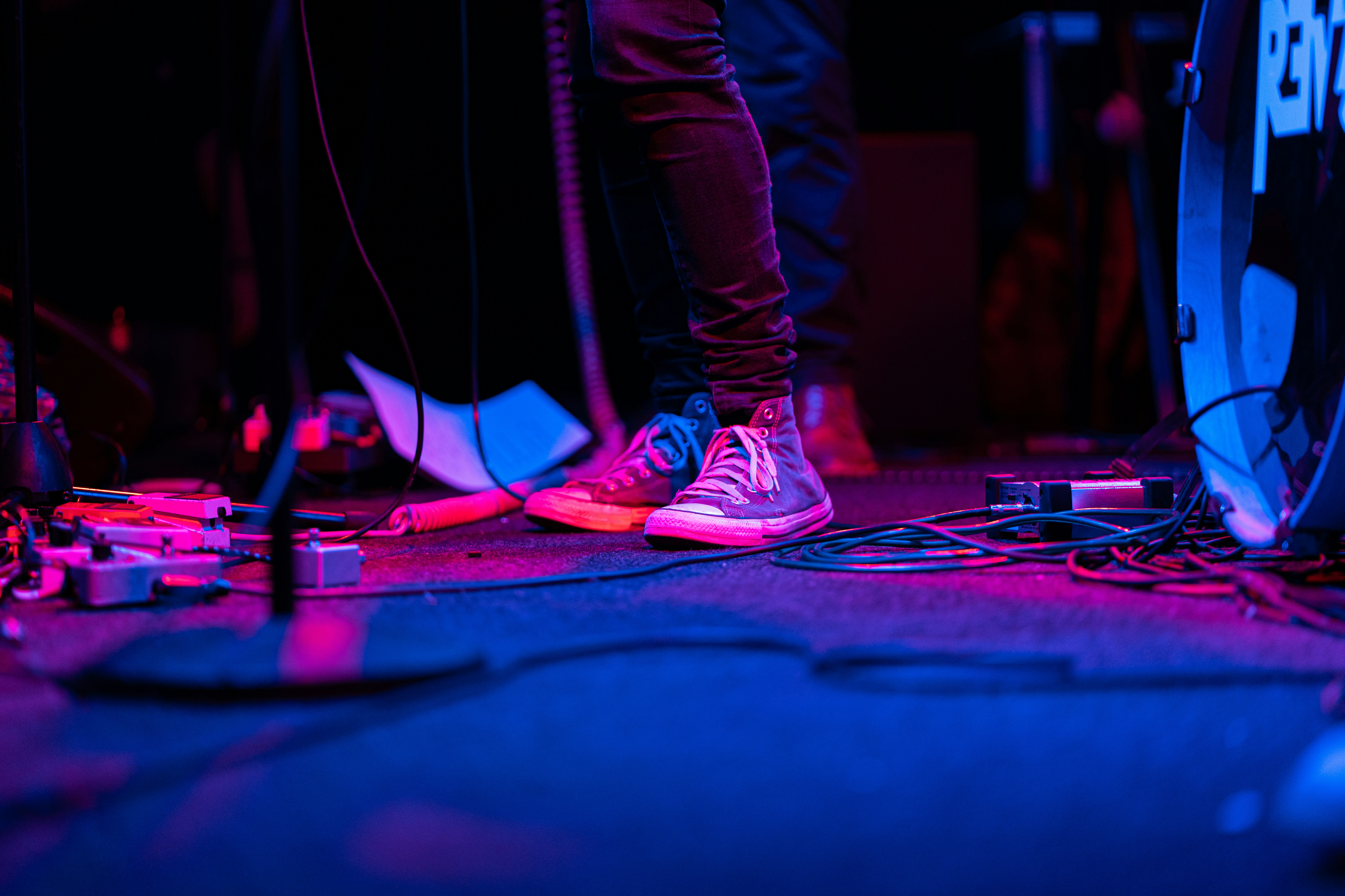 Show de música pop com luzes